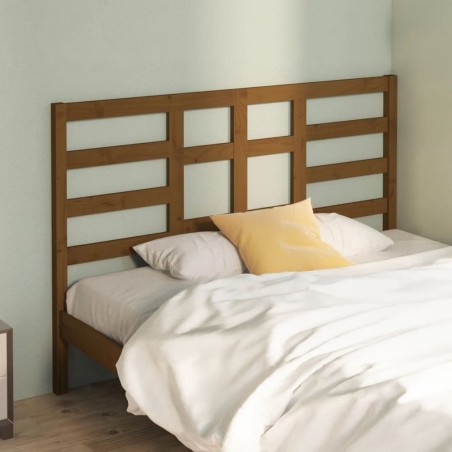 Tête de lit Marron miel 126x4x104 cm Bois massif de pin 632381632381