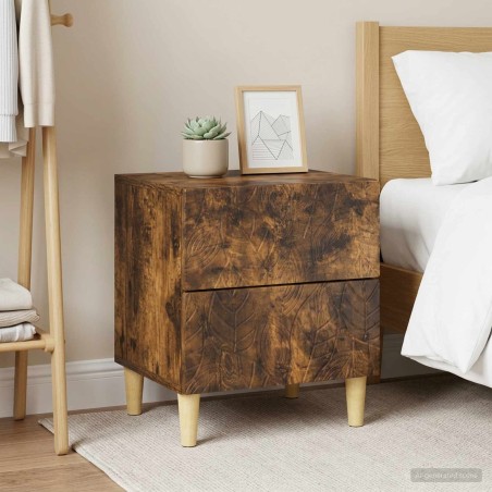 Table de chevet 2 pcs Chêne fumé 43 x 34,5 x 48 cm 632382632382