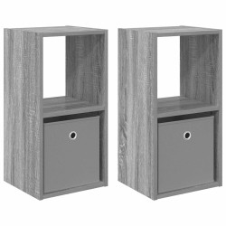 Table de chevet 2 pcs Gris Sonoma 30,5 x 27 x 59,5 cm 632385632385