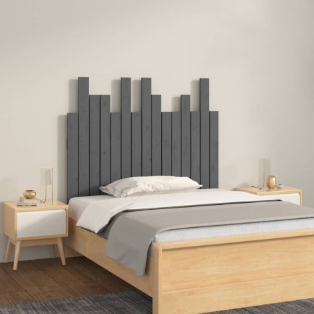 Tête de lit murale Gris 95,5x3x80 cm Bois massif de pin 632390632390