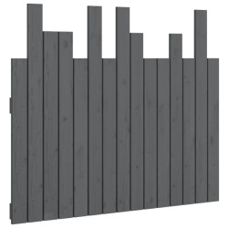 Tête de lit murale Gris 95,5x3x80 cm Bois massif de pin 632390632390