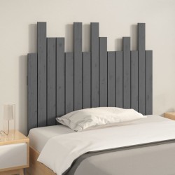 Tête de lit murale Gris 95,5x3x80 cm Bois massif de pin 632390632390