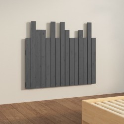 Tête de lit murale Gris 95,5x3x80 cm Bois massif de pin 632390632390