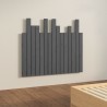 Tête de lit murale Gris 95,5x3x80 cm Bois massif de pin 632390632390