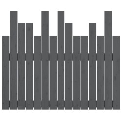 Tête de lit murale Gris 95,5x3x80 cm Bois massif de pin 632390632390