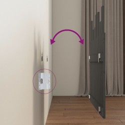 Tête de lit murale Gris 95,5x3x80 cm Bois massif de pin 632390632390