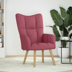 Chaise de relaxation Rouge bordeaux Tissu 632392632392