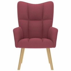 Chaise de relaxation Rouge bordeaux Tissu 632392632392