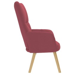 Chaise de relaxation Rouge bordeaux Tissu 632392632392