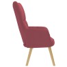 Chaise de relaxation Rouge bordeaux Tissu 632392632392