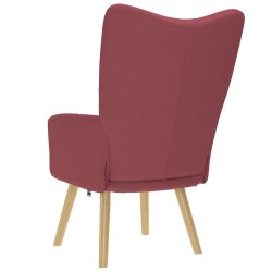 Chaise de relaxation Rouge bordeaux Tissu 632392632392