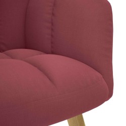 Chaise de relaxation Rouge bordeaux Tissu 632392632392