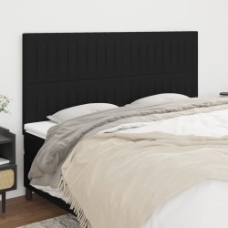 Tête de lit Noir 160x5x118/128 cm Tissu 632393632393