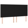 Tête de lit Noir 160x5x118/128 cm Tissu 632393632393