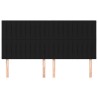 Tête de lit Noir 160x5x118/128 cm Tissu 632393632393