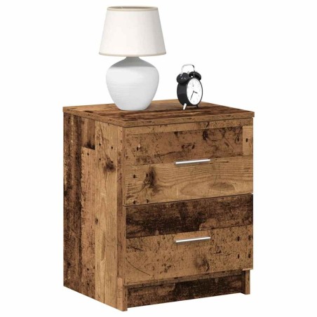 Table de chevet à 2 tiroirs en bois ancien 40x36x50 cm 632394632394