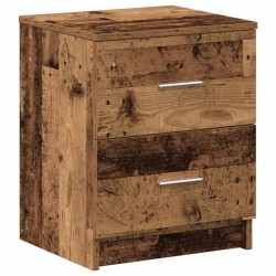 Table de chevet à 2 tiroirs en bois ancien 40x36x50 cm 632394632394