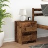 Table de chevet à 2 tiroirs en bois ancien 40x36x50 cm 632394632394