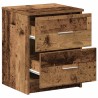 Table de chevet à 2 tiroirs en bois ancien 40x36x50 cm 632394632394