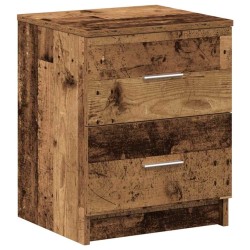 Table de chevet à 2 tiroirs en bois ancien 40x36x50 cm 632394632394