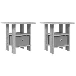 Table de chevet avec tiroir 2 pcs Gris Sonoma 41 x 40 x 45 cm 632395632395