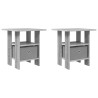Table de chevet avec tiroir 2 pcs Gris Sonoma 41 x 40 x 45 cm 632395632395