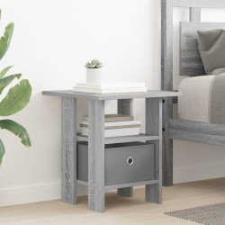 Table de chevet avec tiroir 2 pcs Gris Sonoma 41 x 40 x 45 cm 632395632395