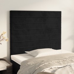 Tête de lit Noir 80x5x118/128 cm Velours 632397632397