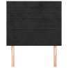 Tête de lit Noir 80x5x118/128 cm Velours 632397632397