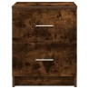Table de chevet à 2 tiroirs en chêne fumé 40x36x50 cm 632398632398