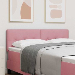 Tête de lit LED avec bandes LED Rose 144 cm Velours 632399632399
