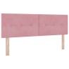 Tête de lit LED avec bandes LED Rose 144 cm Velours 632399632399