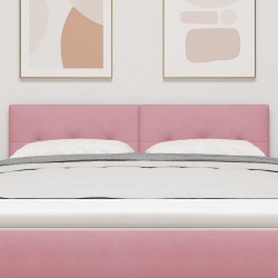 Tête de lit LED avec bandes LED Rose 144 cm Velours 632399632399