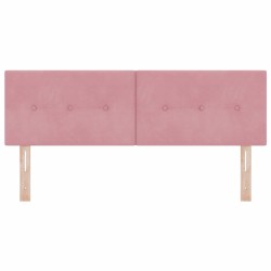 Tête de lit LED avec bandes LED Rose 144 cm Velours 632399632399