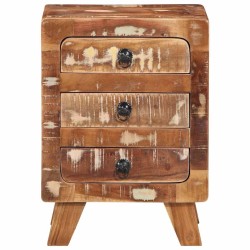 Table de chevet 2 pcs 37x32x50 cm bois massif de récupération 632401632401