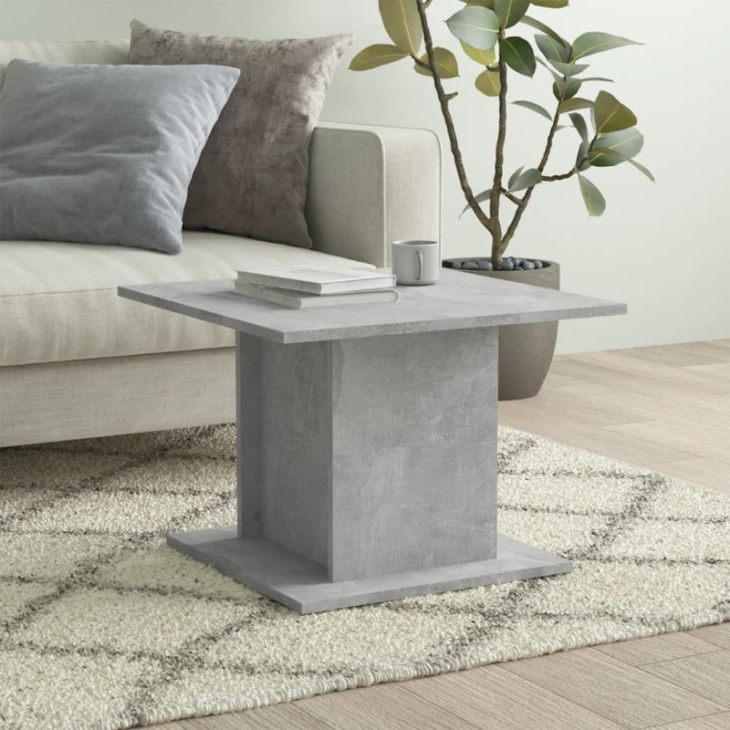 Table basse gris béton 55,5x55,5x40 cm bois d'ingénierie 632402632402