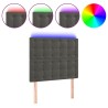 Tête de lit à LED Gris foncé 90x5x118/128 cm Velours 632404632404