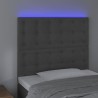 Tête de lit à LED Gris foncé 90x5x118/128 cm Velours 632404632404