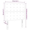 Tête de lit à LED Gris foncé 90x5x118/128 cm Velours 632404632404