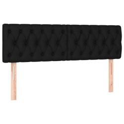 Tête de lit à LED Noir 160x7x78/88 cm Tissu 632405632405