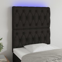 Tête de lit à LED Noir 80x7x118/128 cm Tissu 632406632406