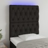 Tête de lit à LED Noir 80x7x118/128 cm Tissu 632406632406