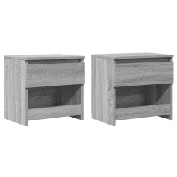 Tables de chevet 2 pcs Sonoma gris 40x30x39cm Bois d'ingénierie 632408632408