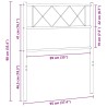 Tête de lit de remplacement métal noir 90 cm 632411632411