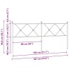Tête de lit de remplacement métal blanc 180 cm 632416632416
