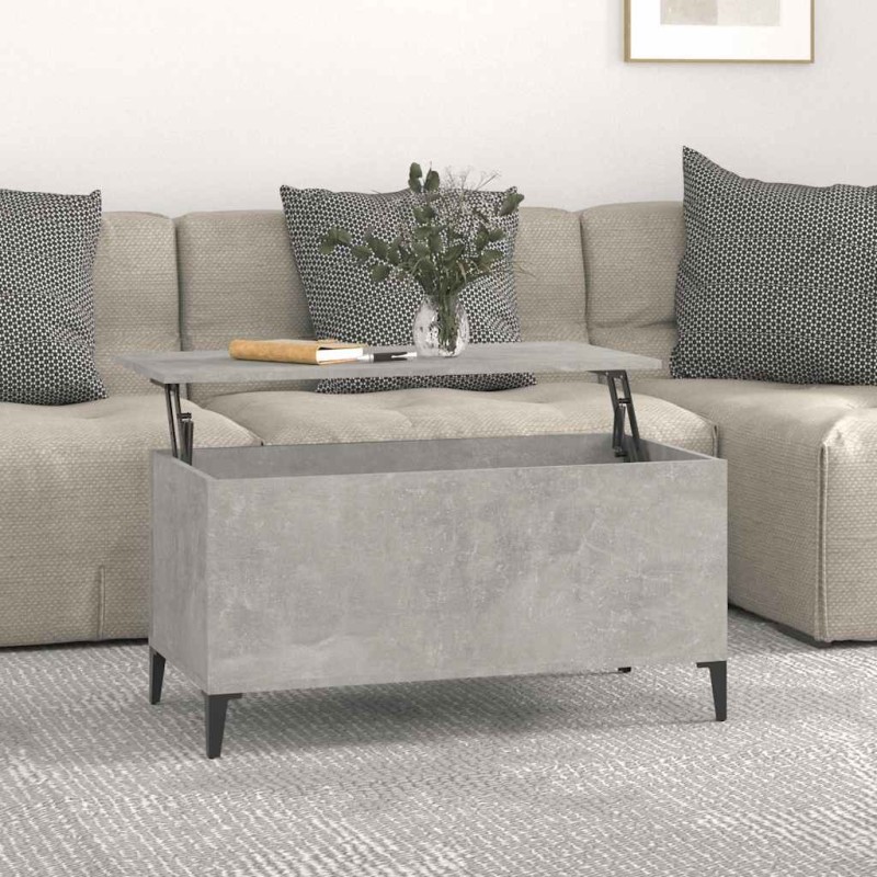 Table basse Gris béton 90x44,5x45 cm Bois d'ingénierie 632417632417