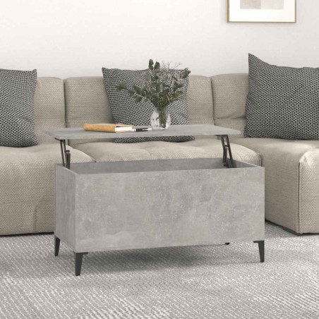 Table basse Gris béton 90x44,5x45 cm Bois d'ingénierie 632417632417