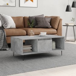 Table basse Gris béton 90x50x36,5 cm Bois d'ingénierie 632419632419