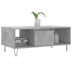 Table basse Gris béton 90x50x36,5 cm Bois d'ingénierie 632419632419