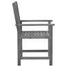Chaises de jardin et coussins lot de 2 Gris Bois acacia massif 632421632421